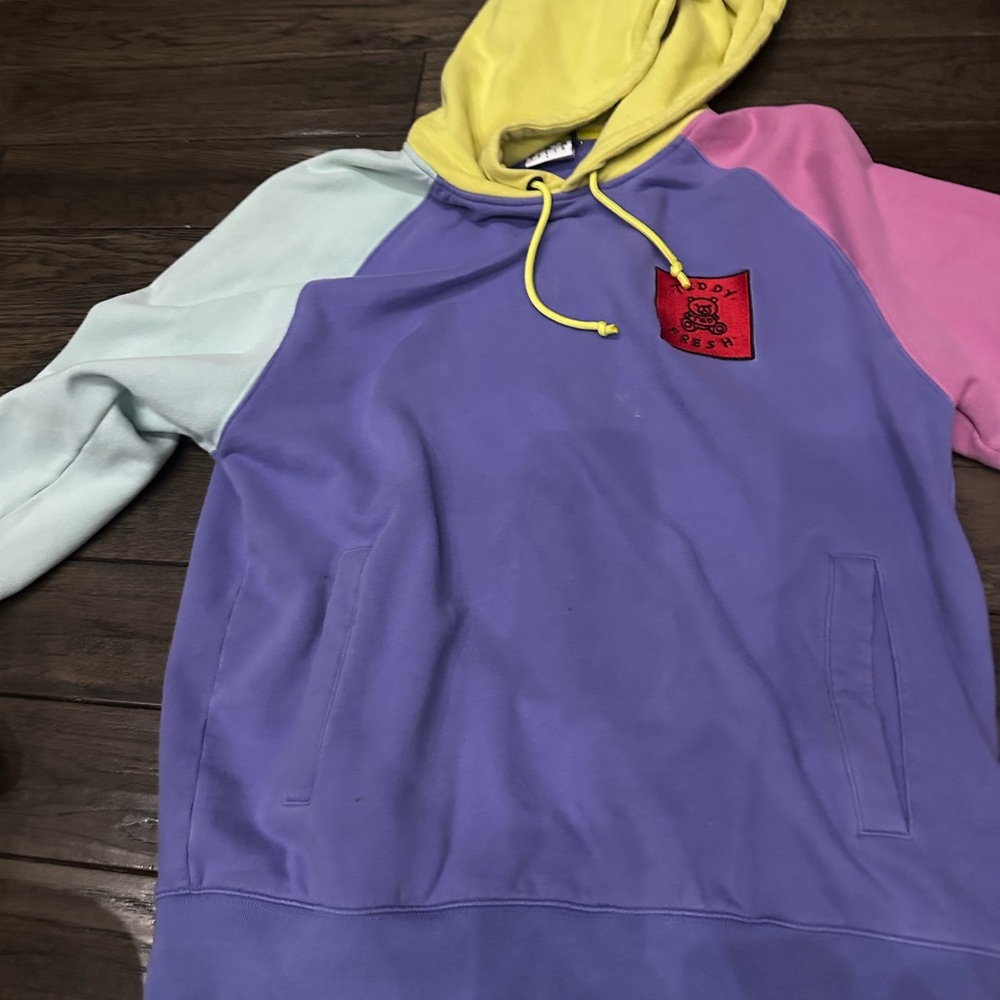 Teddy Fresh Yellow and Purple Hoodie